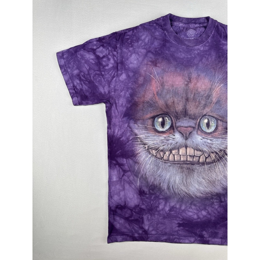 The Mountain Cheshire Cat Tie Dye T Shirt Purple Alice in Wonderland Adult M - Picture 3 of 8